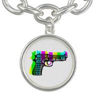 Guns and Candy Charm Bracelets