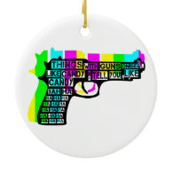 Guns and Candy Christmas Ornament