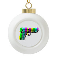 Guns and Candy Ornaments