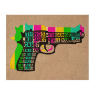 Guns and Candy Photo Cork Paper