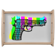 Guns and Candy Serving Trays