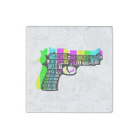 Guns and Candy Stone Magnet