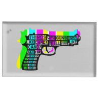 Guns and Candy Table Card Holder