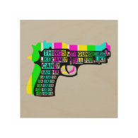 Guns and Candy Wood Prints