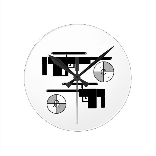 guns and target round wall clock