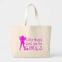 GUNS ARE FOR GIRLS CANVAS BAG