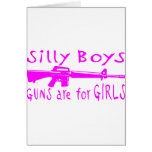 GUNS ARE FOR GIRLS GREETING CARDS