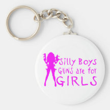 GUNS ARE FOR GIRLS KEY CHAINS