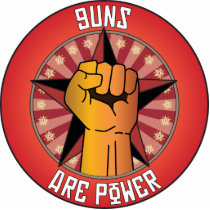 Guns Are Power photo sculptures