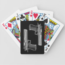 guns, desert eagle, firearm, poker, deck, cards, [[missing key: type_bicycle_playingcard]] with custom graphic design
