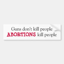 Guns don't kill people                         ... bumper sticker