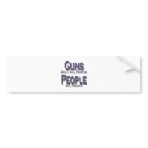 Guns Don't Kill People Kill People purple Bumper Sticker