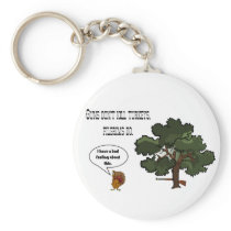 Guns don't kill Turkeys Pilgrims Do Keychain