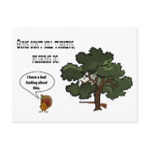 Guns don't kill Turkeys Pilgrims Do Postcard
