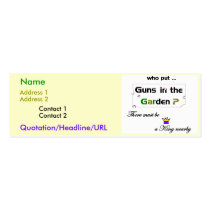 Guns in the Garden business cards