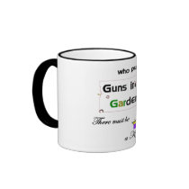Guns in the Garden Mug mugs