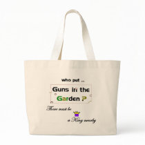 Guns in the Garden Tote bags