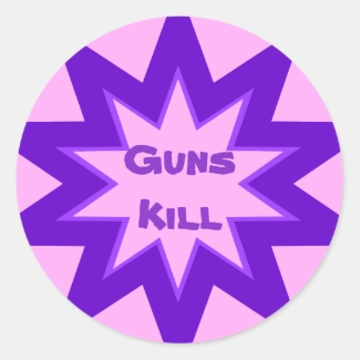 Guns Kill Pink and Purple Sticker