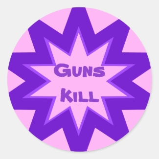 Guns Kill Pink and Purple Sticker