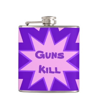 Guns Kill Purple and Pink Flask
