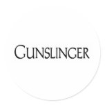 Gunslinger Round Sticker