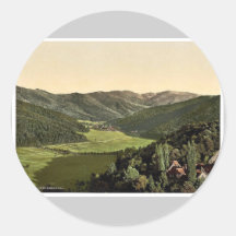 Gunther's Valley, Black Forest, Baden, Germany cla Round Sticker