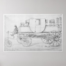 Gurney's Steam Carriage, 1827 Poster