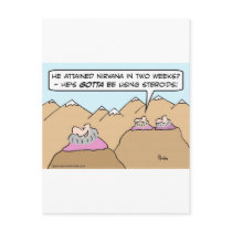 Guru accuses other of steroids. postcards
