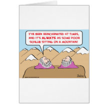 guru shlub mountain reincarnated greeting cards