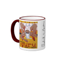 Guru Tabac D'Orient and Sadhu Mug Red by chadwickandspector Guru Tabac D'Orient and Sadhu Mug Red