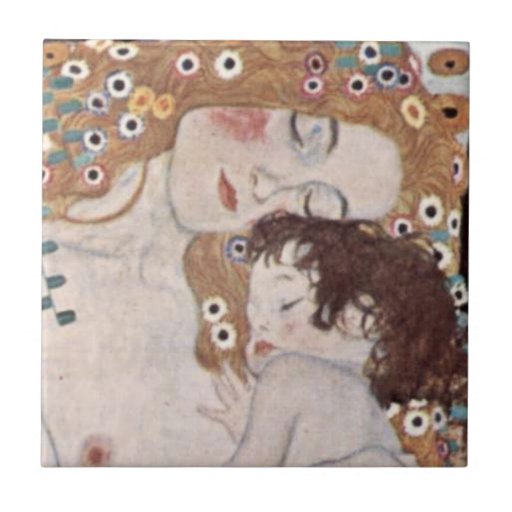 Gustav Klimt  Ages of Woman detail Ceramic Tile