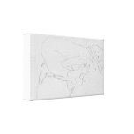 Gustav Klimt - Crouching to right Gallery Wrap Canvas