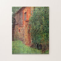 Gustav Klimt - Farmhouse in Chamber in Attersee Jigsaw Puzzles