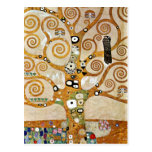 Gustav Klimt Golden Tree of Life with Bird Postcard