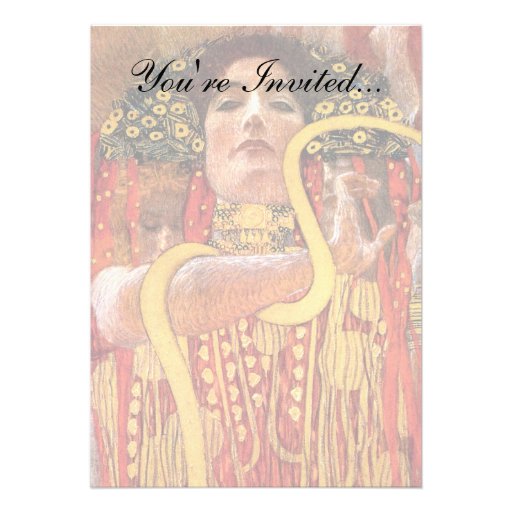Gustav Klimt - Hygieia Medicine Personalized Invitations