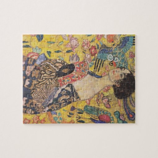 Gustav Klimt Lady With Fan Puzzle Zazzle