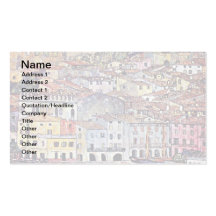 Gustav Klimt - Malcesine at Lake Garda Business Card Templates