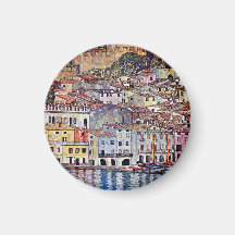Gustav Klimt - Malcesine at Lake Garda Fridge Magnets