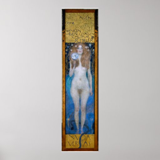 gustav klimt, nuda veritas (full version) poster