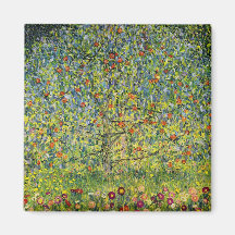 Gustav Klimt painting art nouveau The Apple Tree Fridge Magnet