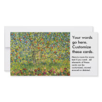 Gustav Klimt painting art nouveau The Apple Tree Customized Photo Card