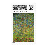 Gustav Klimt painting art nouveau The Apple Tree Stamp