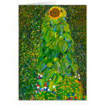 Gustav Klimt Sunflower Greeting Card