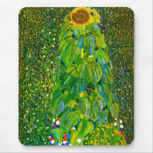 Gustav Klimt Sunflower Mouse Pad