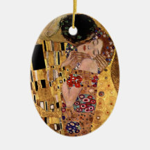 Gustav Klimt: The Kiss (Detail) Christmas Ornament