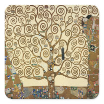 Gustav Klimt - Tree of Life Square Sticker