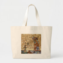 Gustav Klimt Tree Of Life Tote Bags