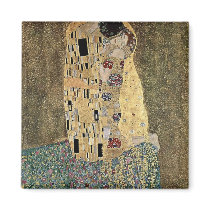 Gustav Klimt's The Kiss (circa 1908) Magnets