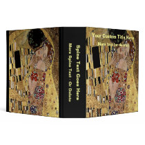 Gustav Klimt's The Kiss Detail (circa 1908) Vinyl Binder