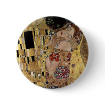Gustav Klimt's The Kiss Detail (circa 1908) Buttons
